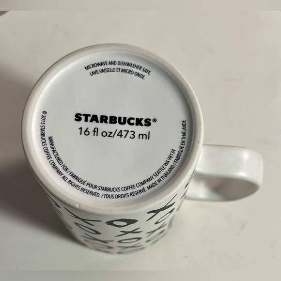STARBUCKS 2015 XOXO Coffee Mug Cup 16 oz. - Picture 6 of 6